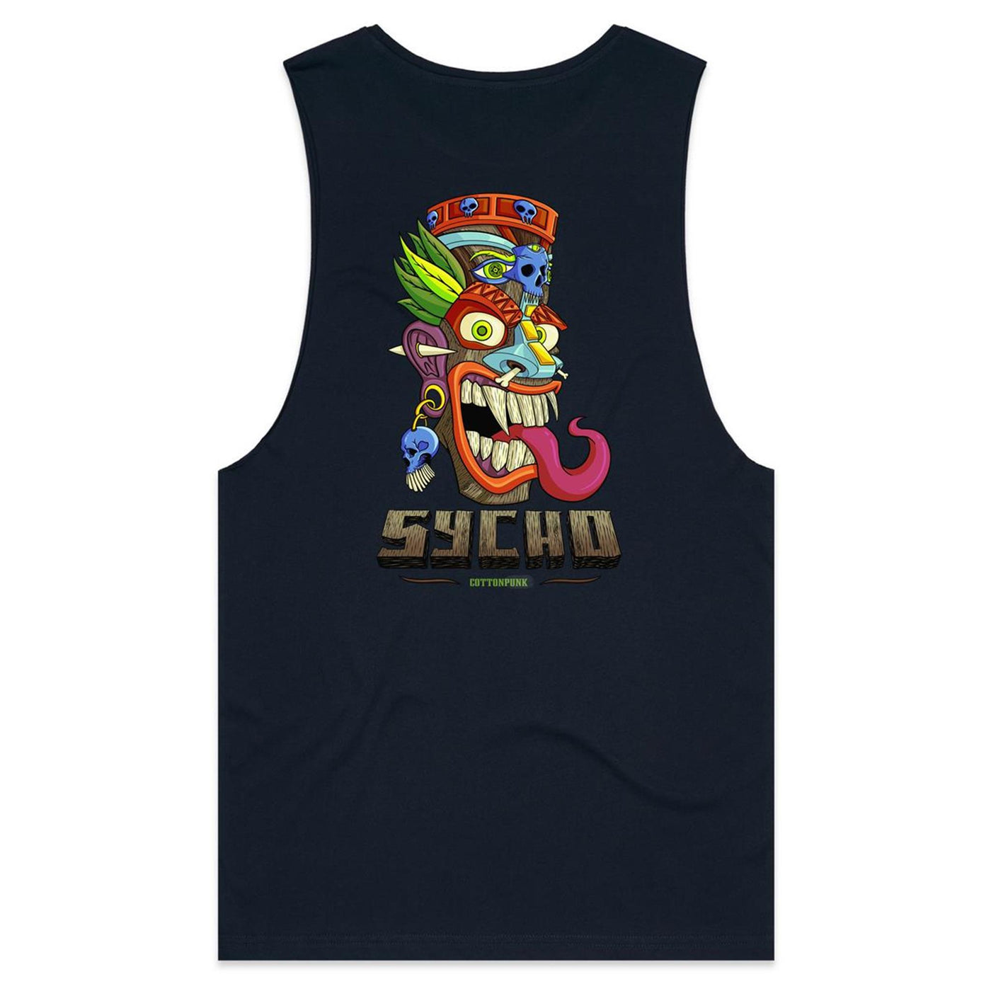 SYCHO - Mens Sleeveless T-Shirt - BACK PRINT