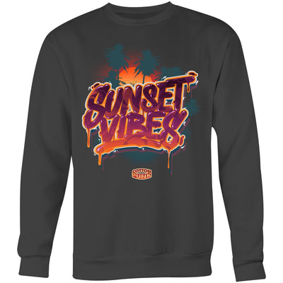 SUNSET VIBES (W) - Womens Sweatshirt - FRONT PRINT