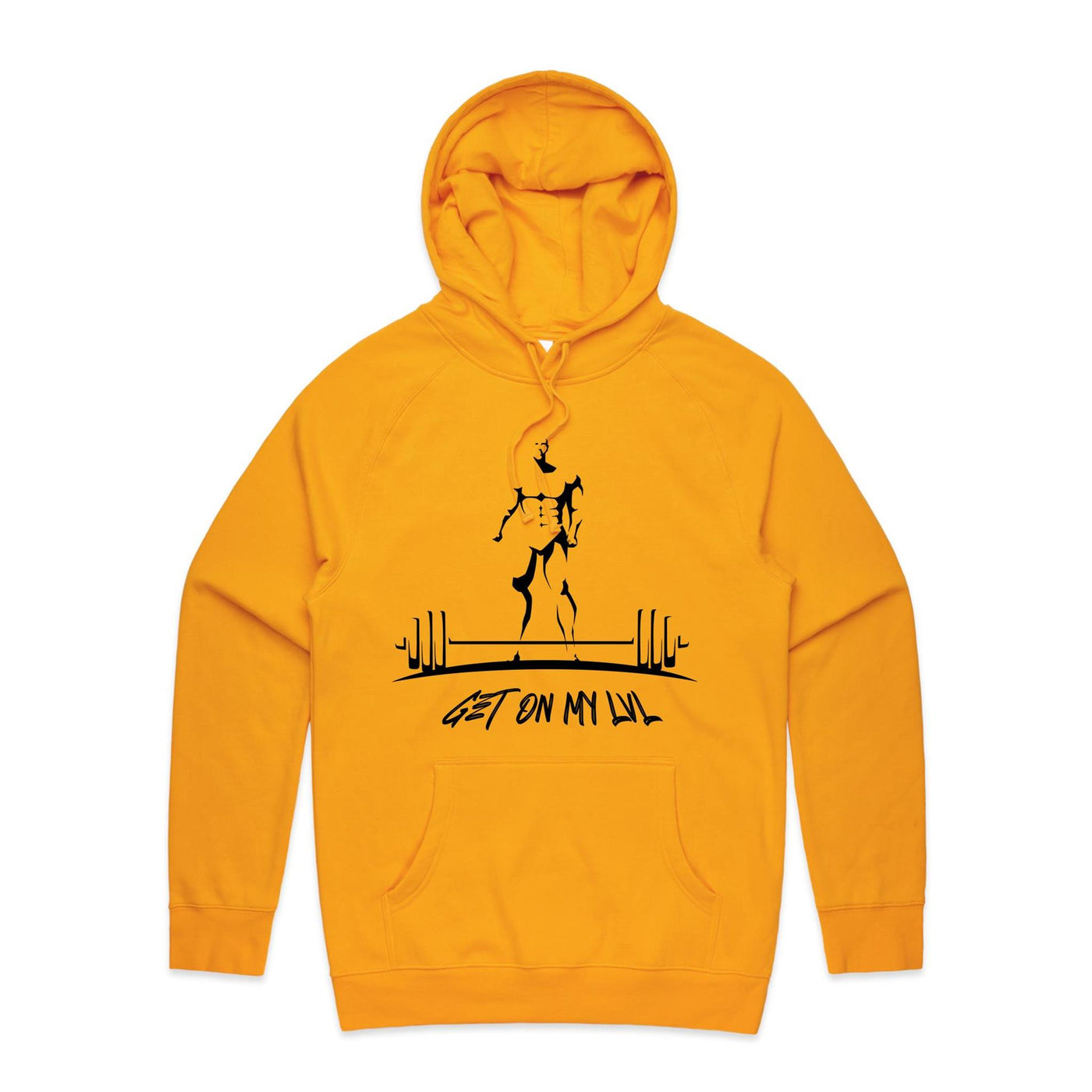 GET ON MY LVL - Mens Pocket Hoodie - FRONT PRINT