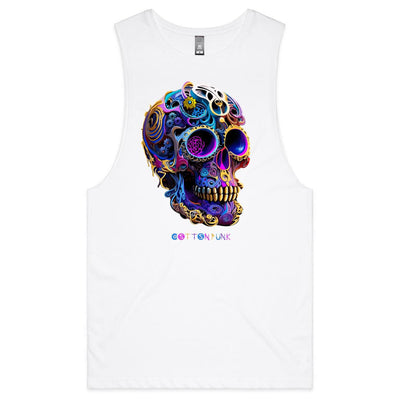 GEARS OF TIME V2 - Mens Sleeveless T-Shirt - FRONT PRINT