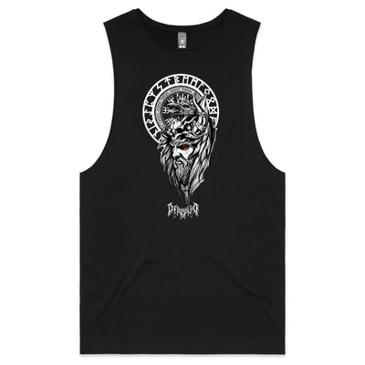 DARK WARRIOR - Mens Sleeveless T-Shirt - FRONT PRINT