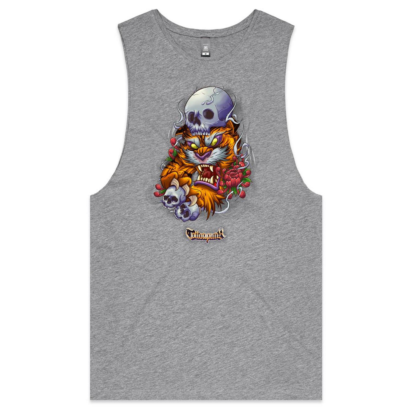 TIGER - Mens Sleeveless T-Shirt - FRONT PRINT