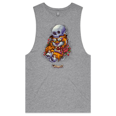 TIGER - Mens Sleeveless T-Shirt - FRONT PRINT