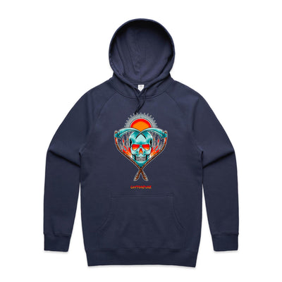 LOVE NEVER DIES - Mens Pocket Hoodie - FRONT PRINT