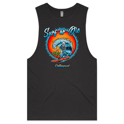 DYING FOR A SURF - Mens Sleeveless T-Shirt - FRONT PRINT