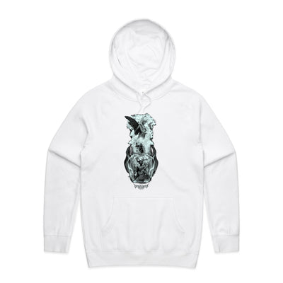 BETWEEN HEAVEN & HELL - Mens Pocket Hoodie - FRONT PRINT