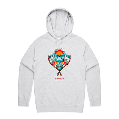 LOVE NEVER DIES - Mens Pocket Hoodie - FRONT PRINT