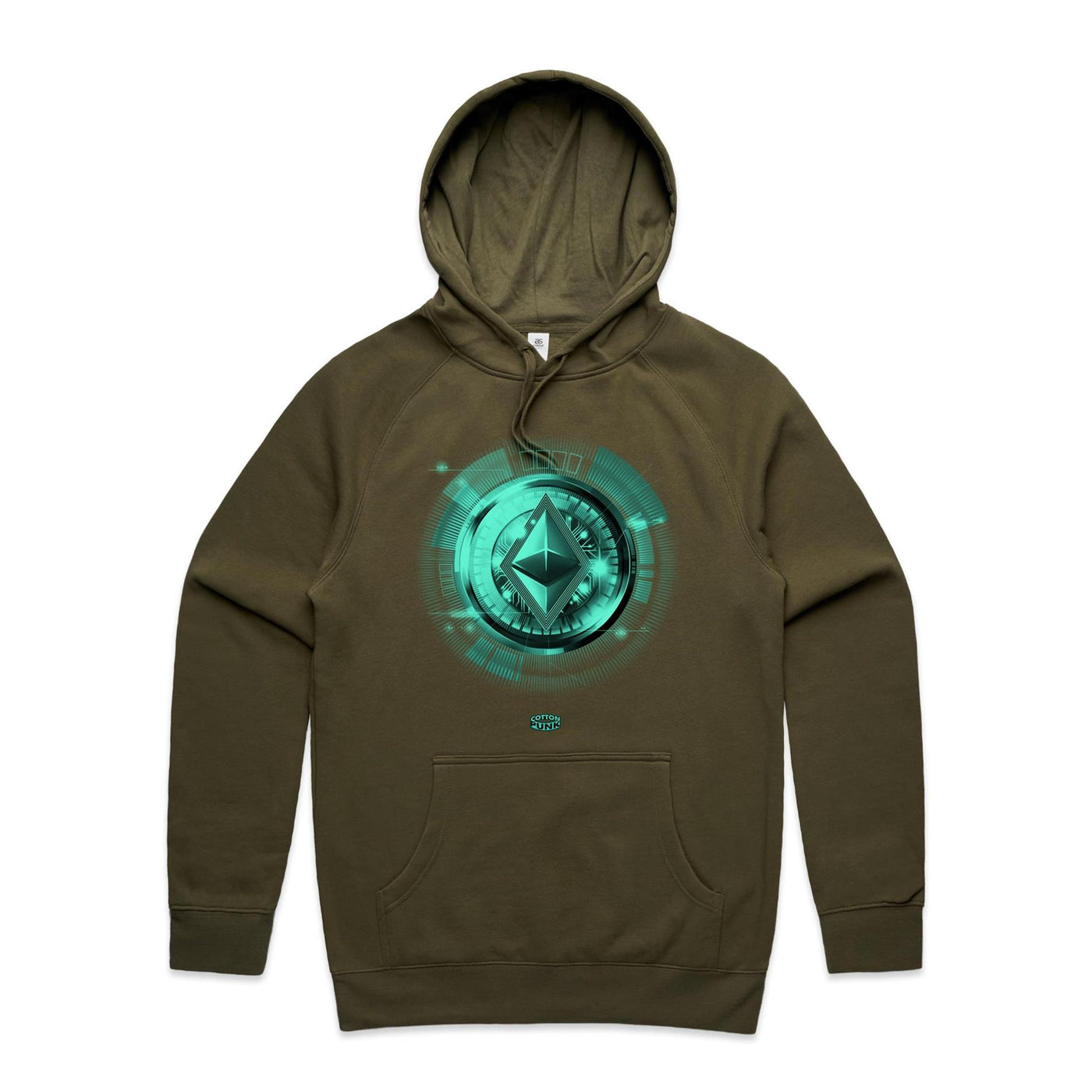 ETHEREUM III - Mens Pocket Hoodie - FRONT PRINT