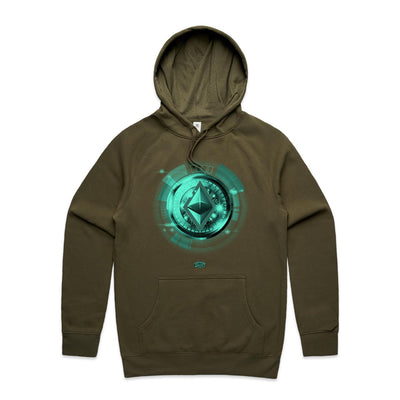 ETHEREUM III - Mens Pocket Hoodie - FRONT PRINT