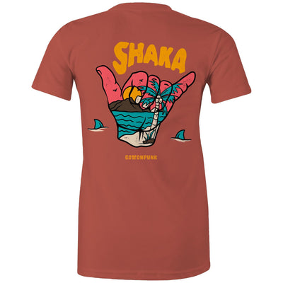 SHAKA (W) - Womens T-Shirt - BACK PRINT