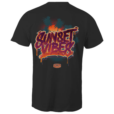 SUNSET VIBES - Mens T-Shirt - BACK PRINT