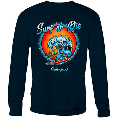 DYING FOR A SURF (W) - Womens Sweatshirt - BACK PRINT