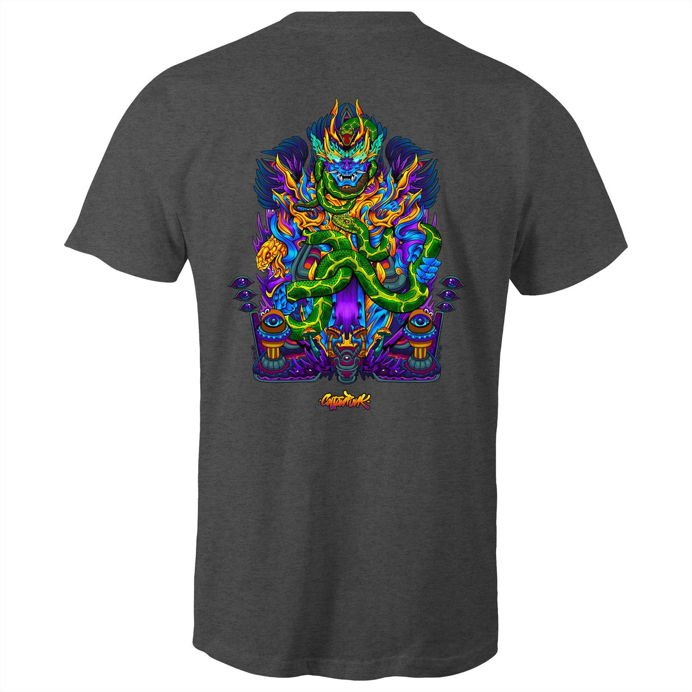 TWISTED SNAKE GOD - Mens T-Shirt - BACK PRINT