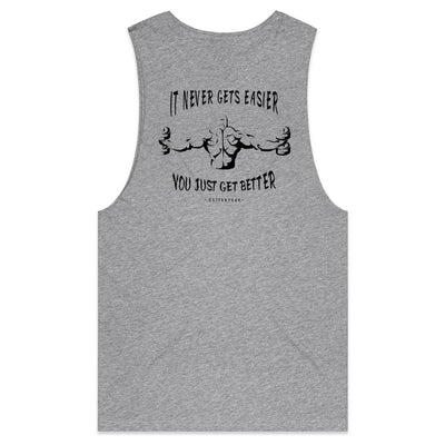 IT NEVER GETS EASIER - Mens Sleeveless T-Shirt - BACK PRINT