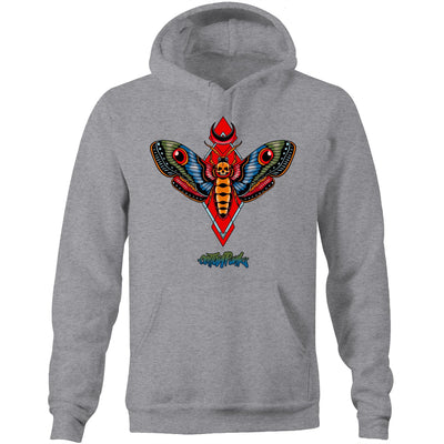 MOTH - Mens Pocket Hoodie - FRONT PRINT