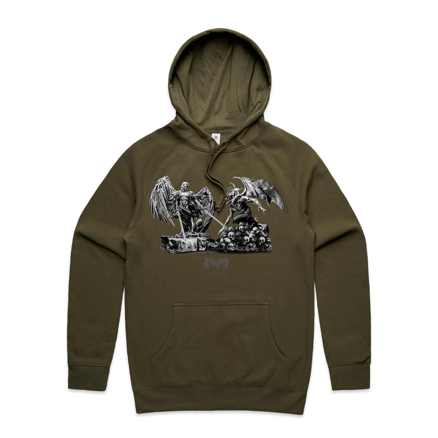 ANGELS & DEMONS - Mens Pocket Hoodie - FRONT PRINT