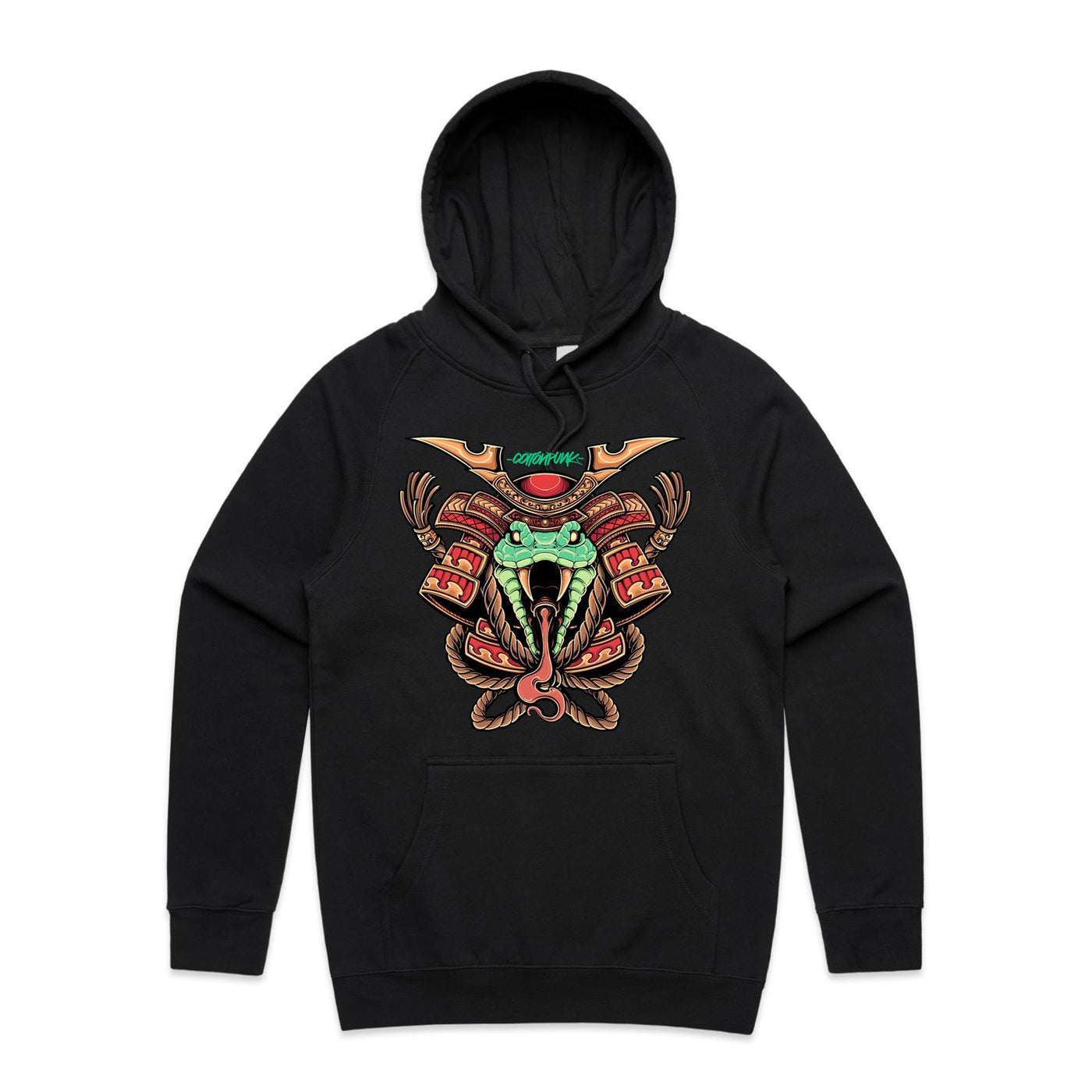 SPIRIT SNAKE - Mens Pocket Hoodie - FRONT PRINT