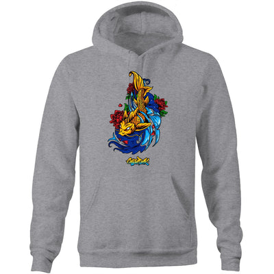 KOI - Mens Pocket Hoodie - FRONT PRINT