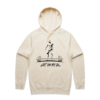 GET ON MY LVL - Mens Pocket Hoodie - FRONT PRINT