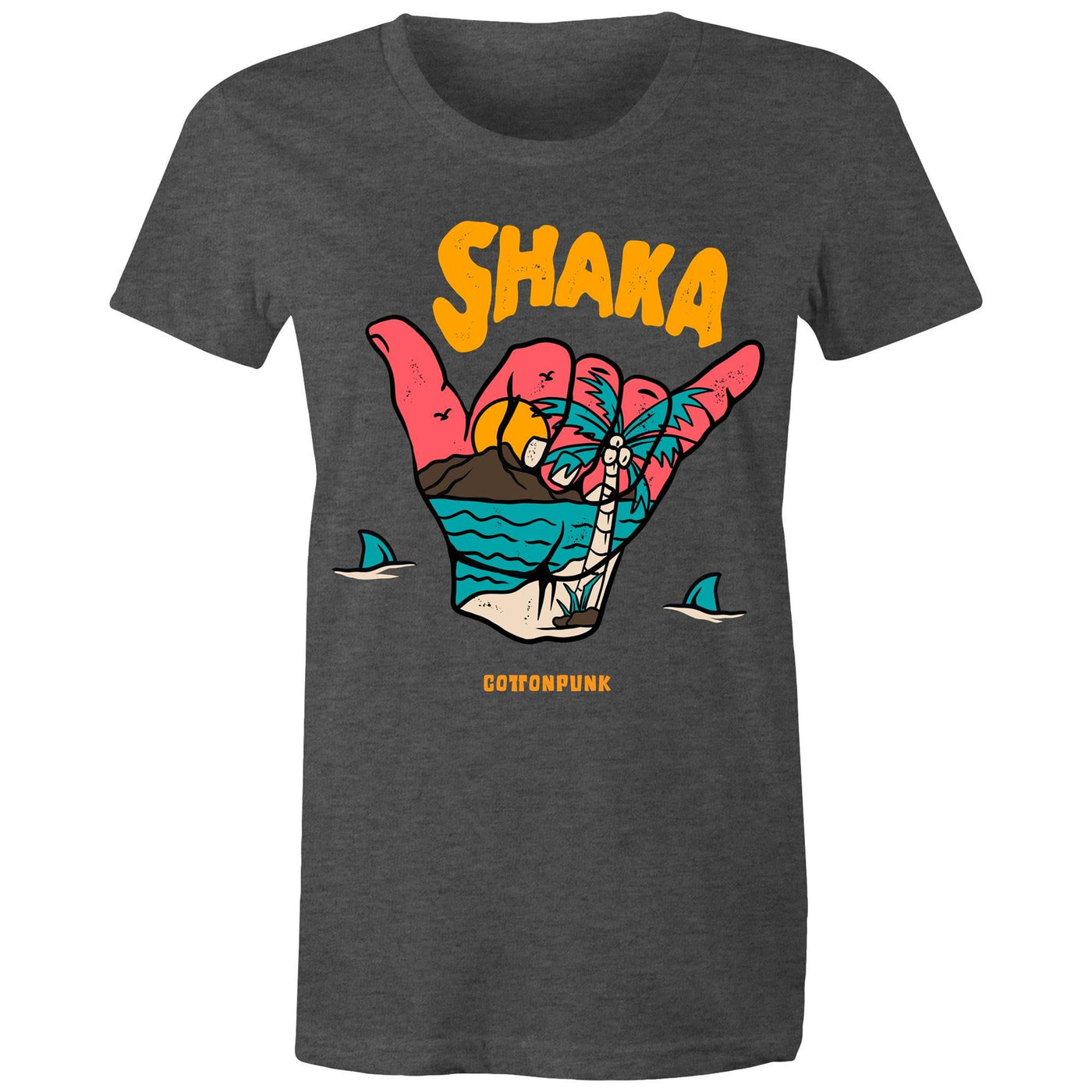 SHAKA (W) - Womens T-Shirt - FRONT PRINT