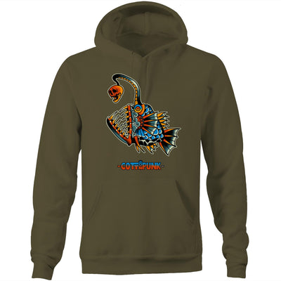 DEEP WATER - Mens Pocket Hoodie - FRONT PRINT