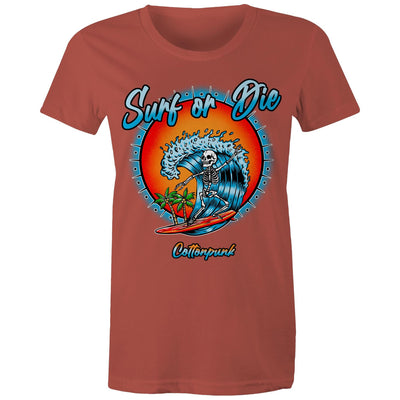 DYING FOR A SURF (W) - Womens T-Shirt - FRONT PRINT