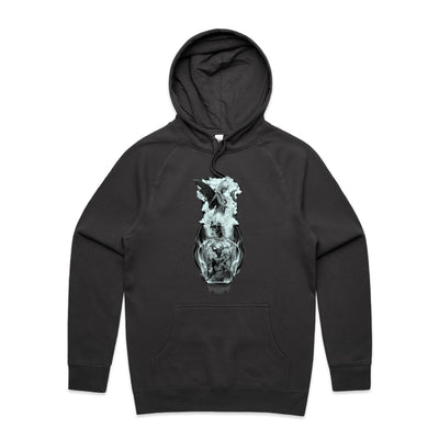 BETWEEN HEAVEN & HELL - Mens Pocket Hoodie - FRONT PRINT