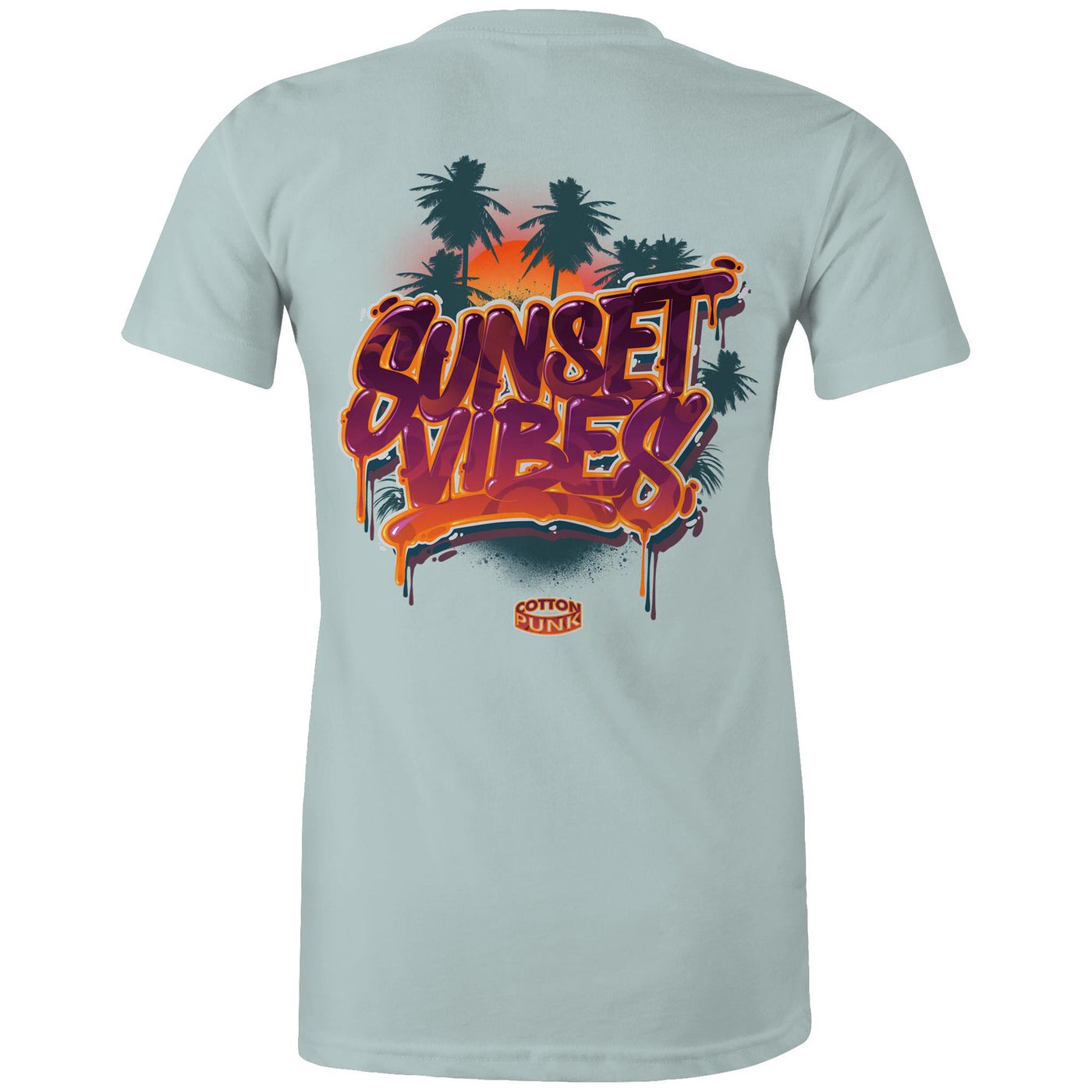 SUNSET VIBES (W) - Womens T-Shirt - BACK PRINT