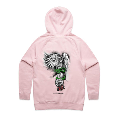 SINFUL BEAUTY (W) - Womens Pocket Hoodie - BACK PRINT