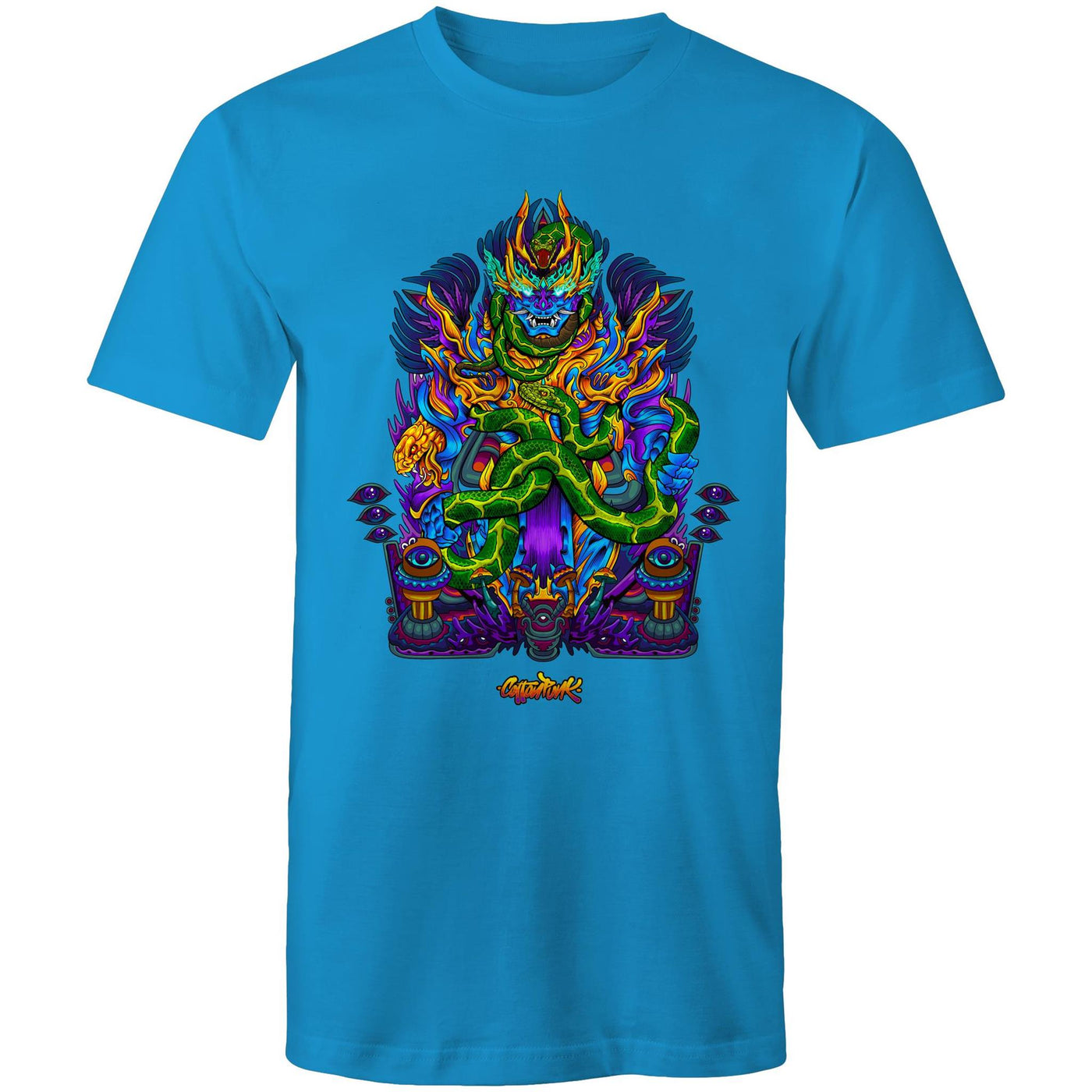 TWISTED SNAKE GOD - Mens T-Shirt - FRONT PRINT