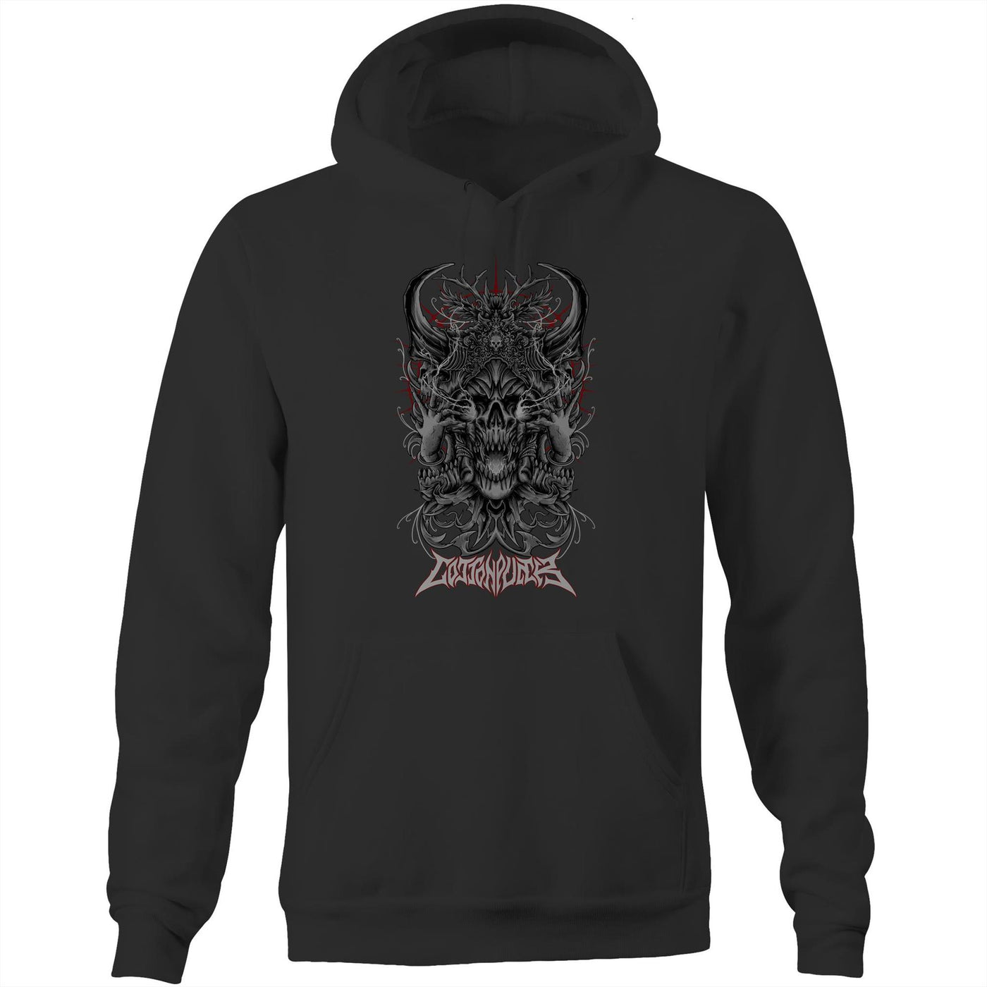 BLACK MAGIC - Mens Pocket Hoodie - FRONT PRINT