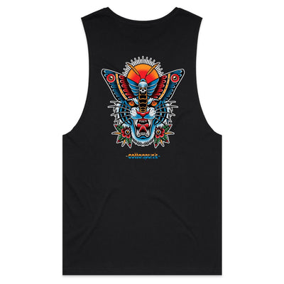 TIGERMOTH - Mens Sleeveless T-Shirt - BACK PRINT