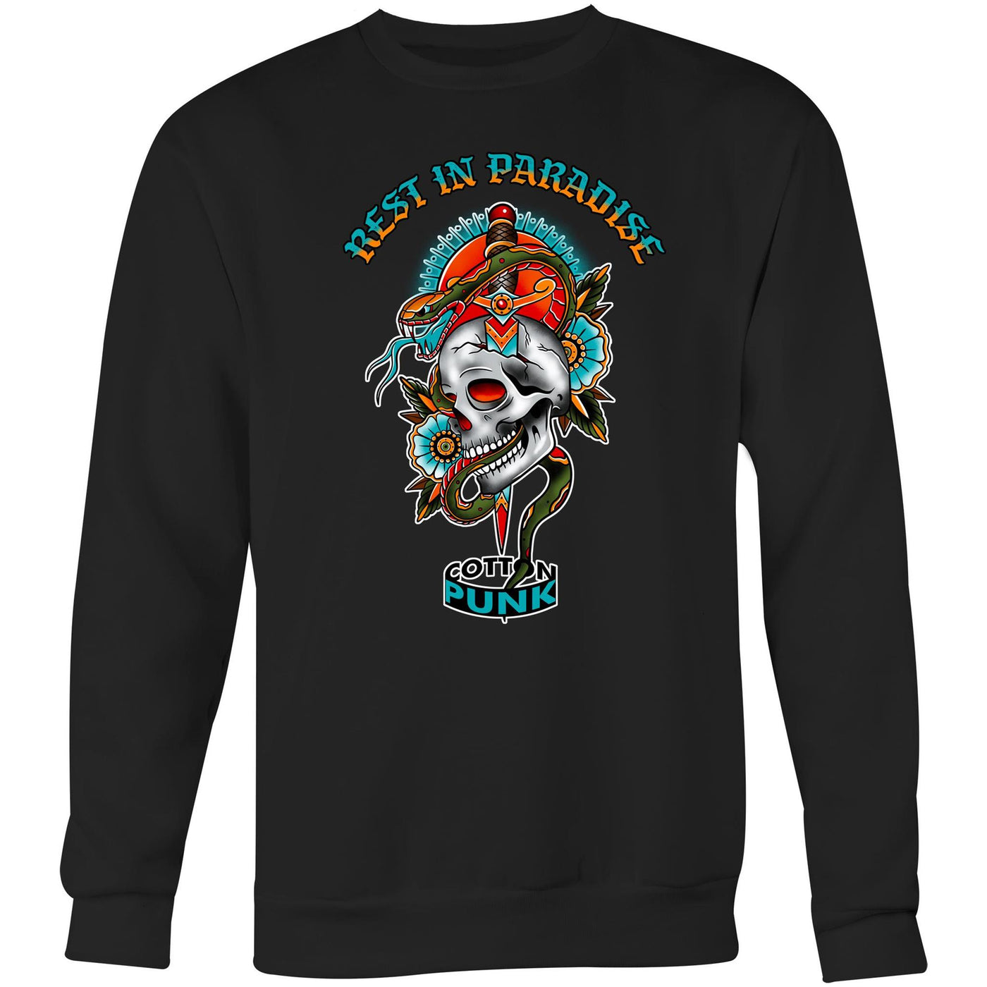 REST IN PARADISE - Mens Sweatshirt - FRONT PRINT