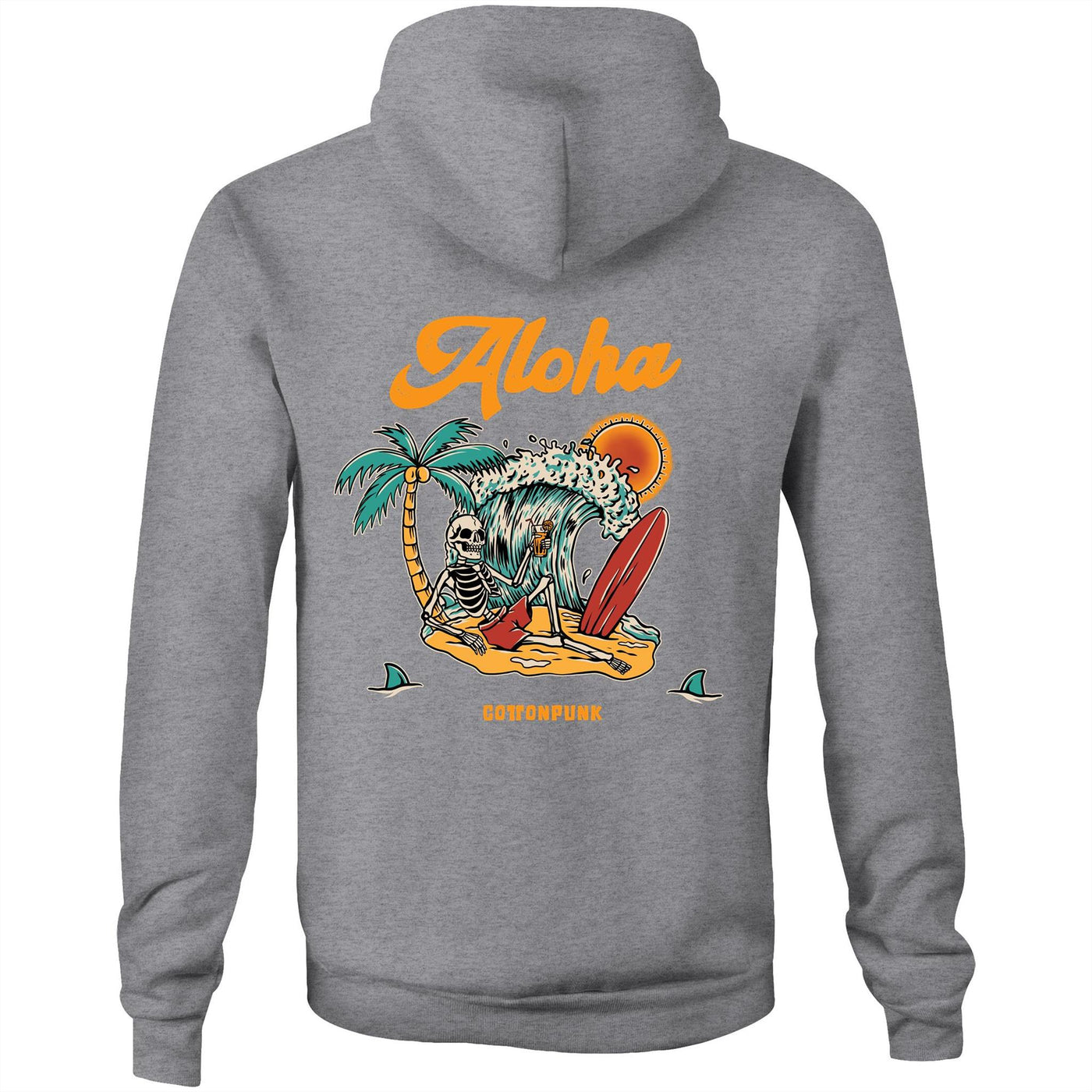 SUMMER TIME - Mens Pocket Hoodie - BACK PRINT