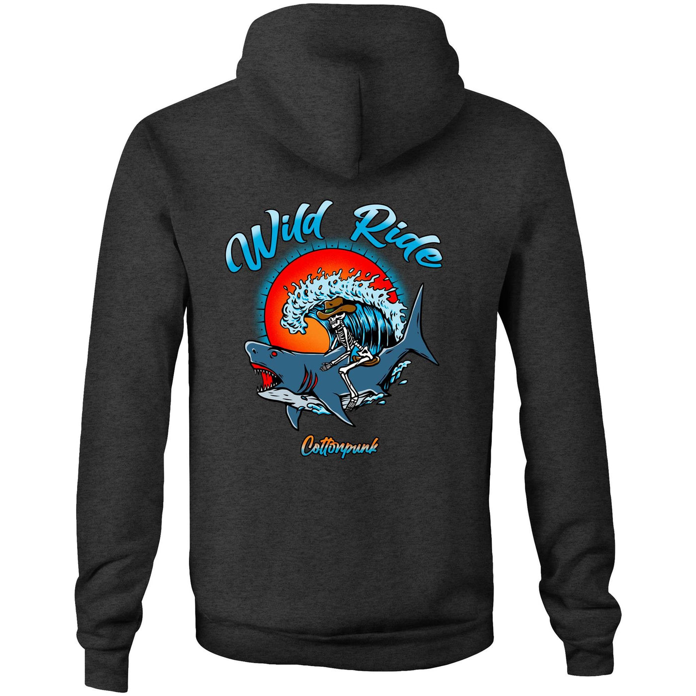 WILD RIDE - Mens Pocket Hoodie - BACK PRINT