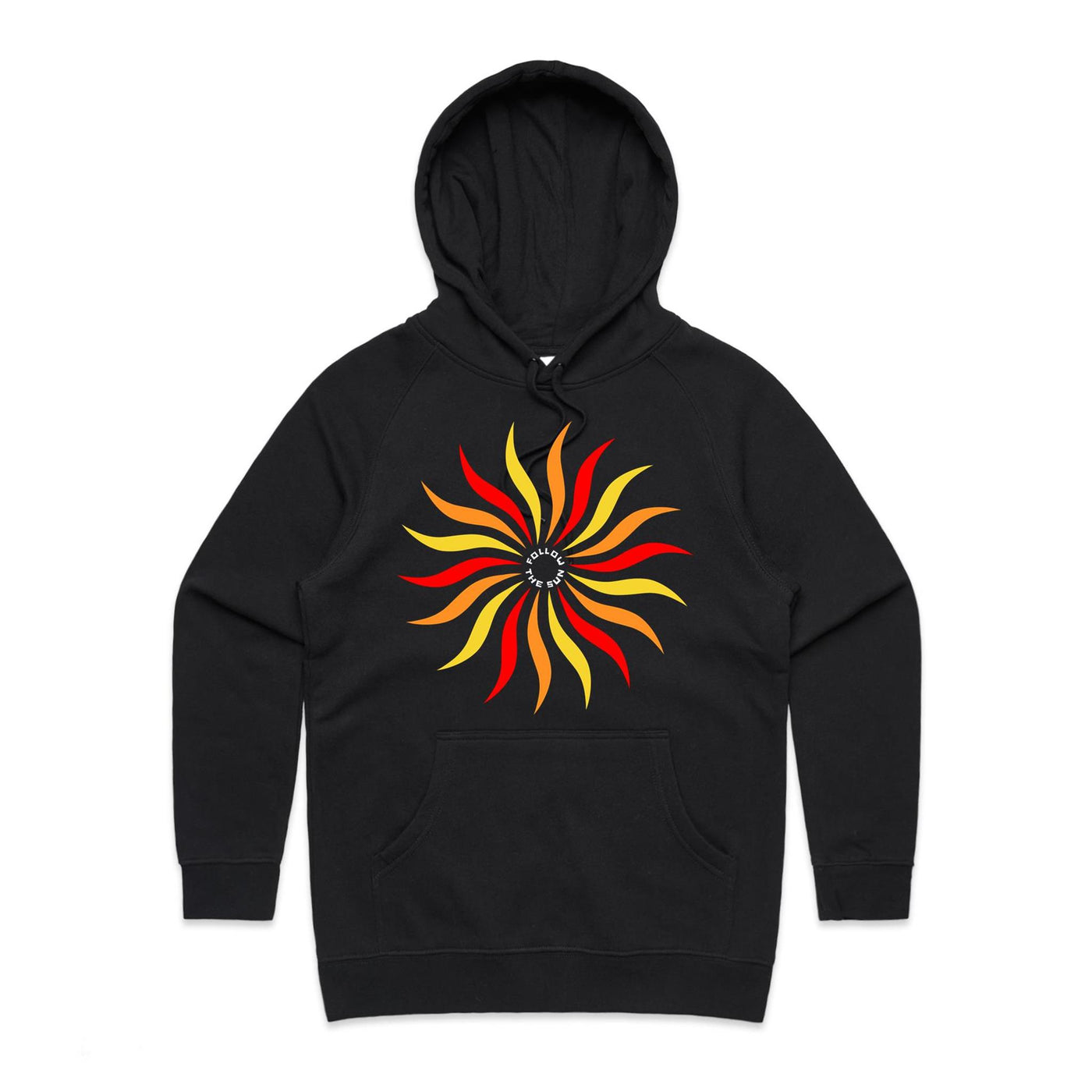 FOLLOW THE SUN (W) - Womens Pocket Hoodie - FRONT PRINT