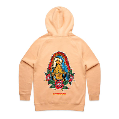 PRAY FOR BETTER TIMES (W) - Womens Pocket Hoodie - BACK PRINT