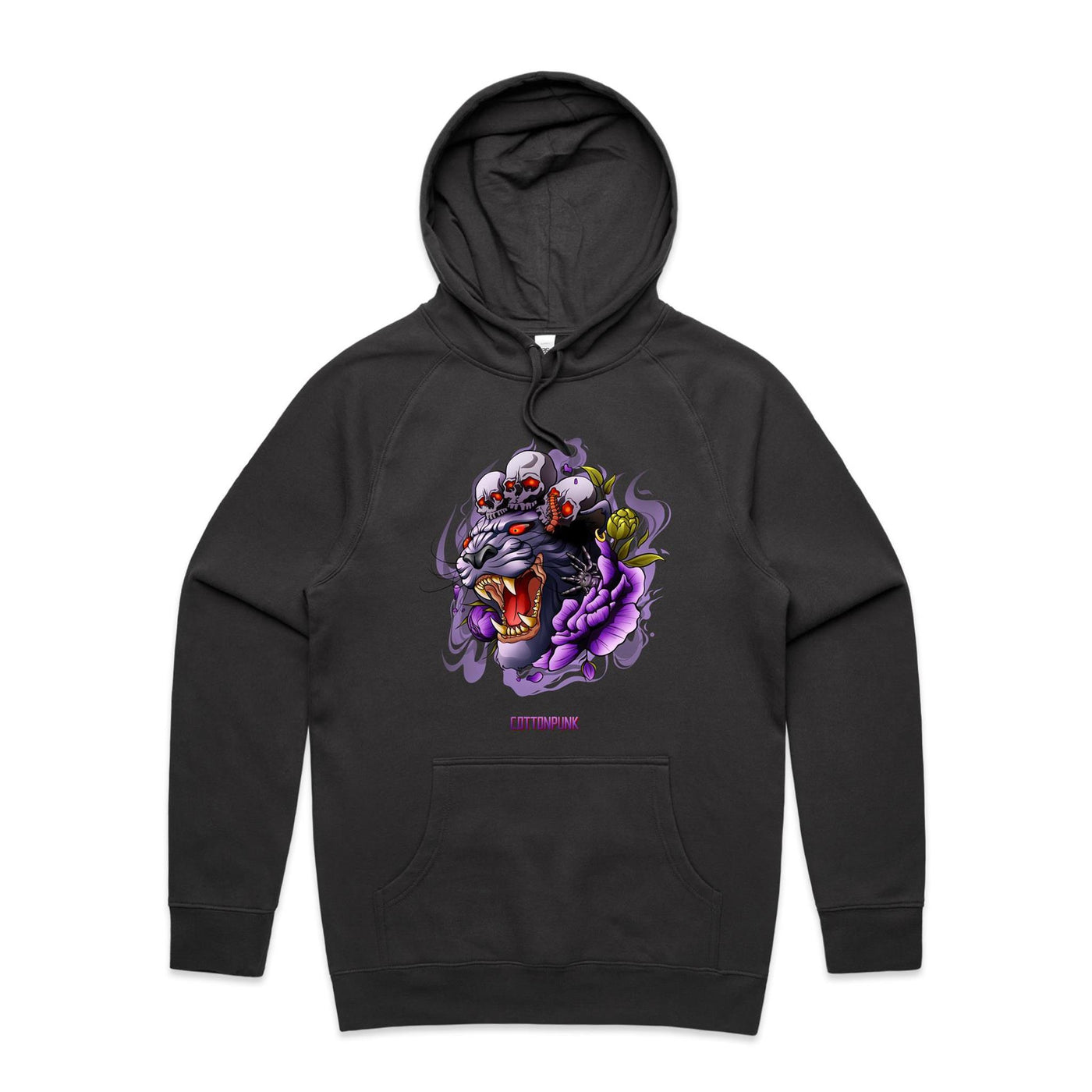 PANTHER - Mens Pocket Hoodie - FRONT PRINT