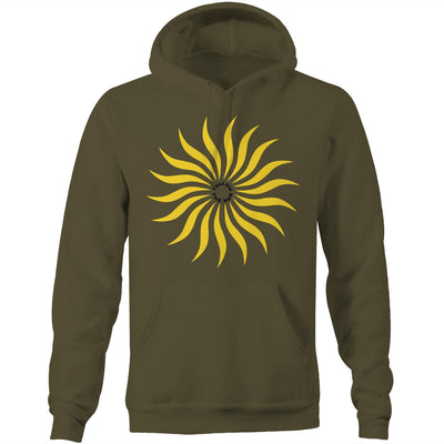 FOLLOW THE SUN II - Mens Pocket Hoodie - FRONT PRINT