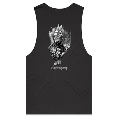 TIME MACHINE - Mens Sleeveless T-Shirt - BACK PRINT