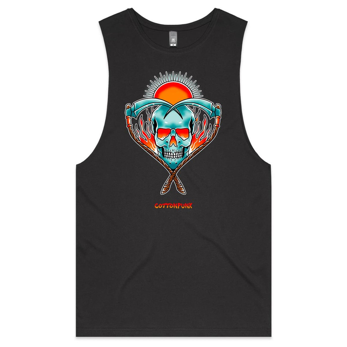 LOVE NEVER DIES - Mens Sleeveless T-Shirt - FRONT PRINT