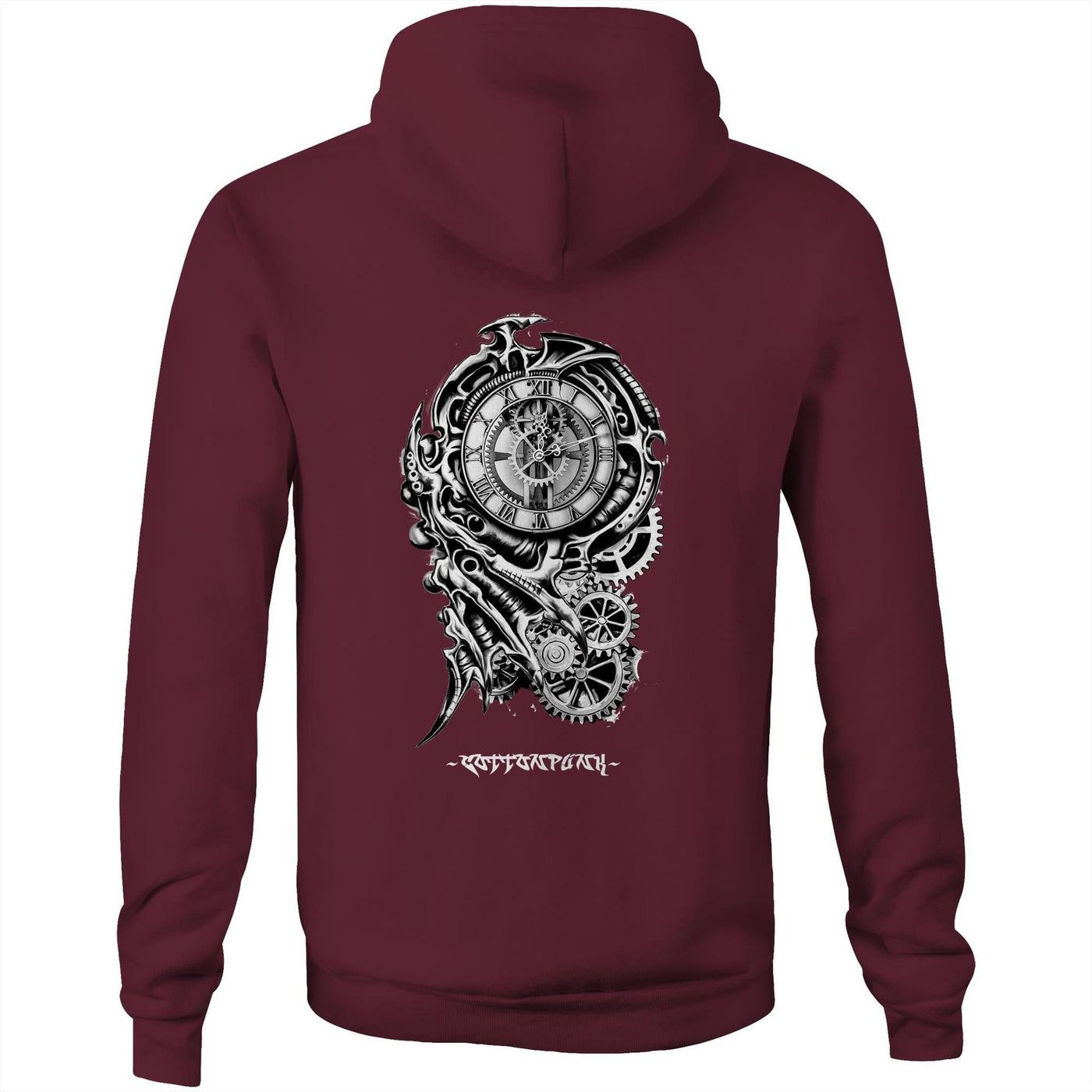 TIME KILLA 2 - Mens Pocket Hoodie - BACK PRINT