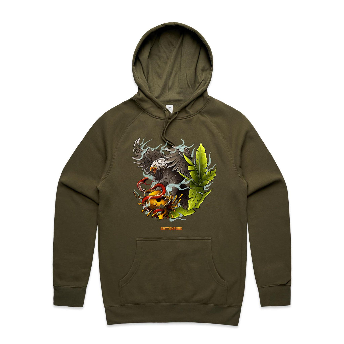 EAGLE - Mens Pocket Hoodie - FRONT PRINT