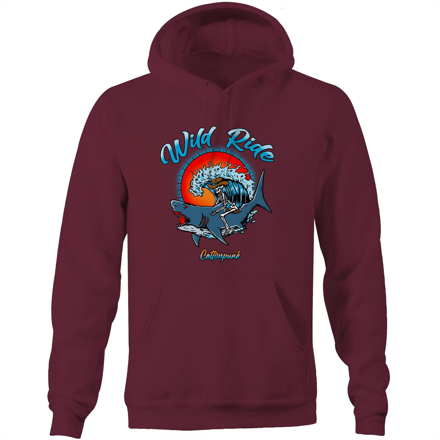 WILD RIDE - Mens Pocket Hoodie - FRONT PRINT