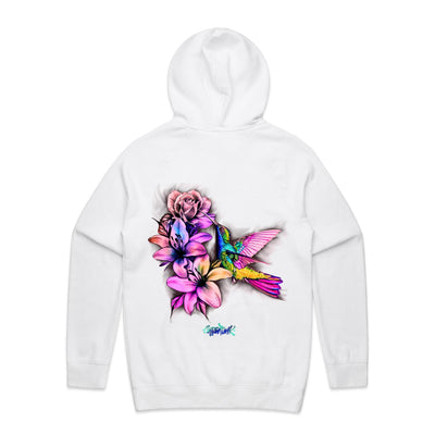 HUMMINGBIRD - Womens Pocket Hoodie - BACK PRINT