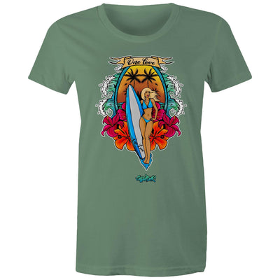 ONE LOVE (W) - Womens T-Shirt - FRONT PRINT