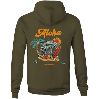 SUMMER TIME - Mens Pocket Hoodie - BACK PRINT