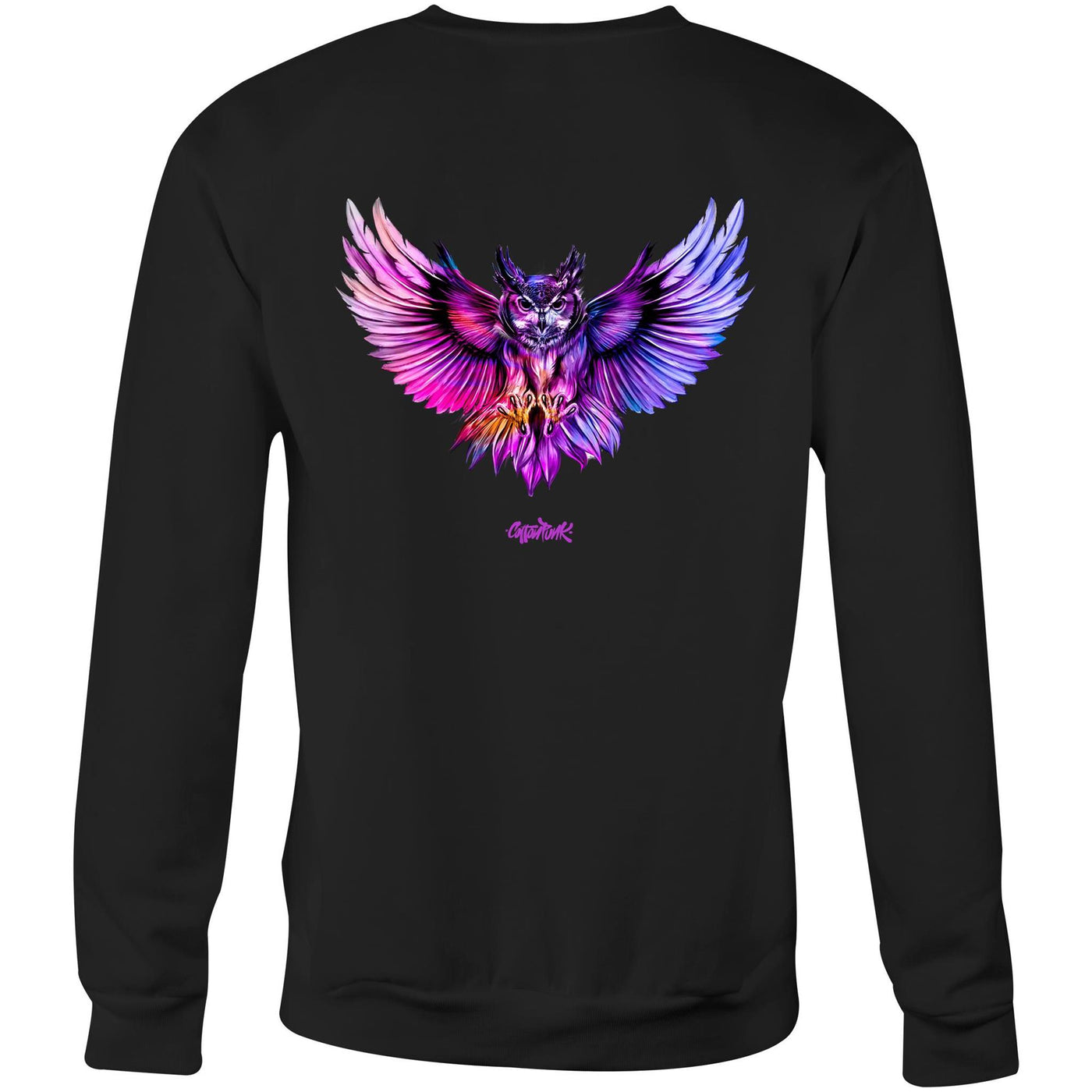 NIGHT HUNTER (W) - Womens Sweatshirt - BACK PRINT