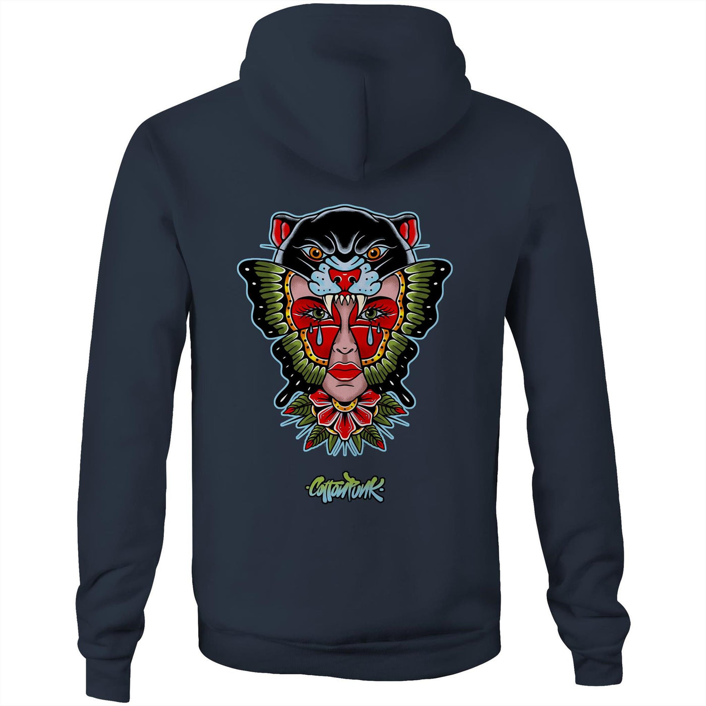 NO REGRETS - Mens Pocket Hoodie - BACK PRINT