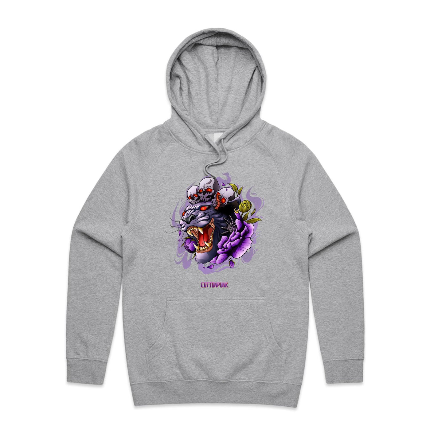 PANTHER - Mens Pocket Hoodie - FRONT PRINT